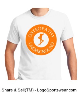 Unisex White T-Shirt. Front and Back. Design Zoom