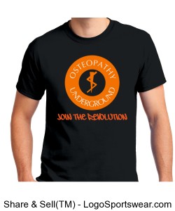 Unisex Black T-Shirt. Front Only Design Zoom