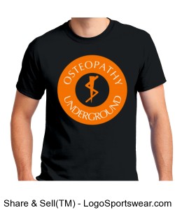 Unisex Black T-Shirt. Front and Back. Design Zoom